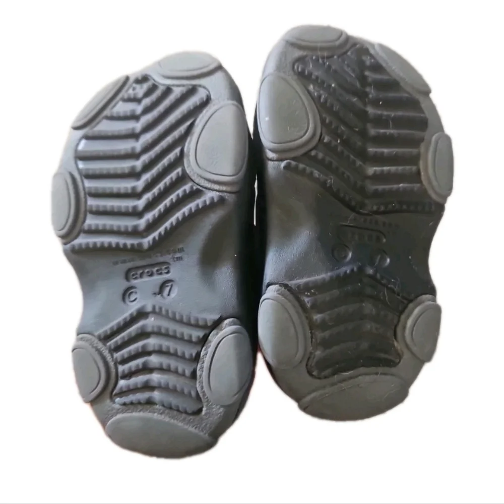 Crocs Black Classic All-Terrain Toddler Boys’ Clogs C7 Durable Slip-On Clog C7